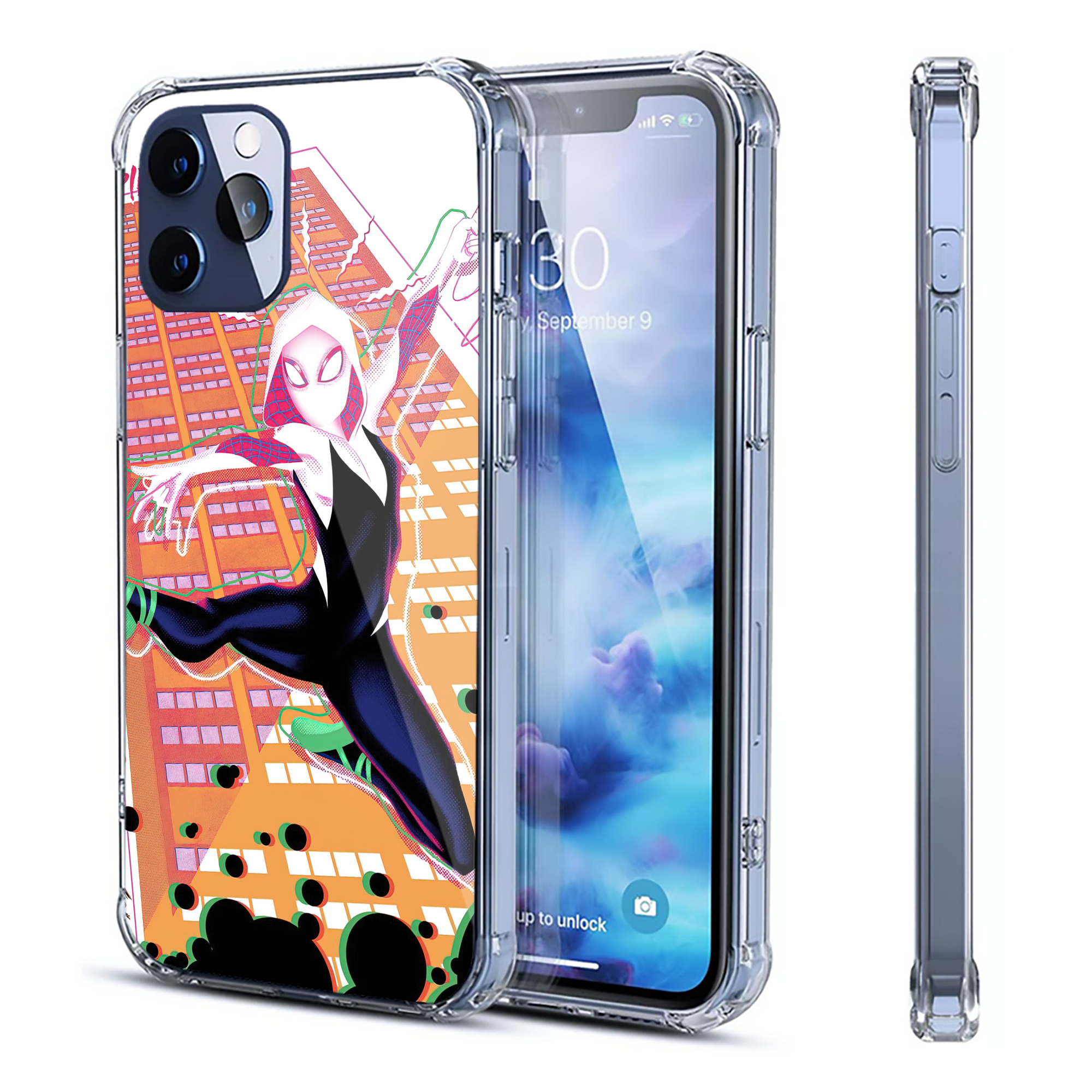 （画像用） Spider Man スパイダーマン 【iPhone 12シリーズ対応】透明スマホケース（クリアソフトケース）